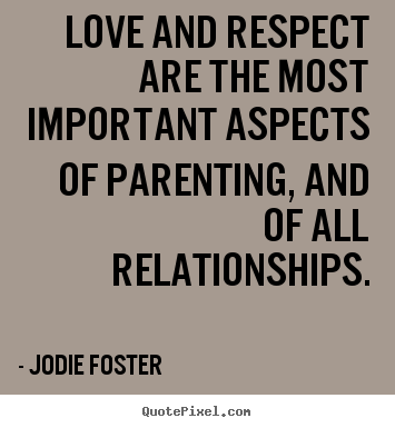 Quote about love - Love and respect are the most important aspects of..