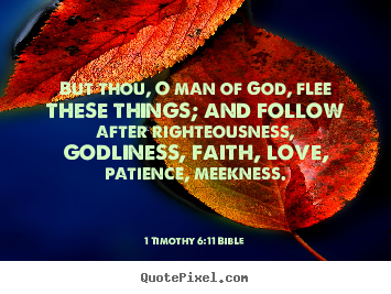 Quote about love - But thou, o man of god, flee these things; and..