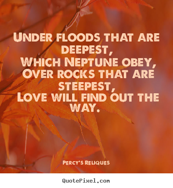 Make custom picture quotes about love - Under floods that are deepest, which neptune obey, over..