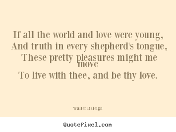 Quotes about love - If all the world and love were young, and truth..