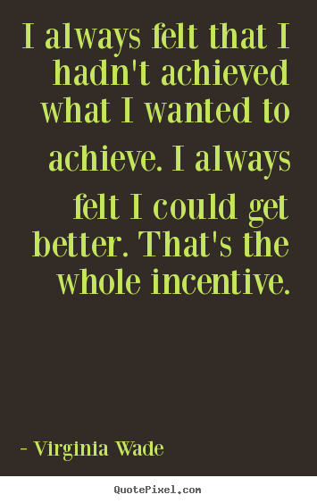 Quotes about motivational - I always felt that i hadn't achieved what i wanted to achieve. i always..