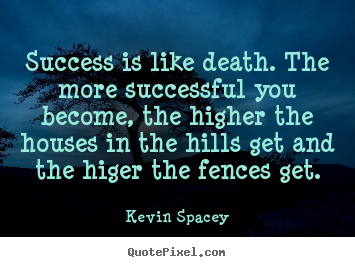 Create custom picture quotes about success - Success is like death. the more successful you..