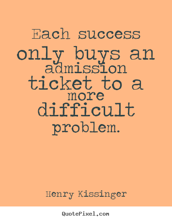 Customize picture quote about success - Each success only buys an admission ticket..