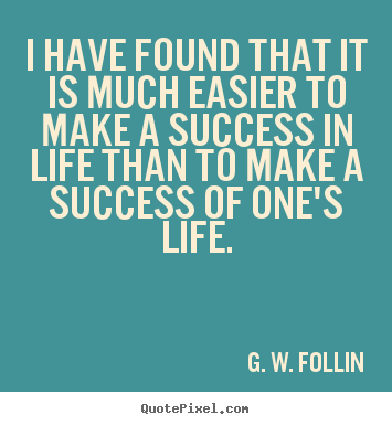 Create graphic picture quotes about success - I have found that it is much easier to make a success..