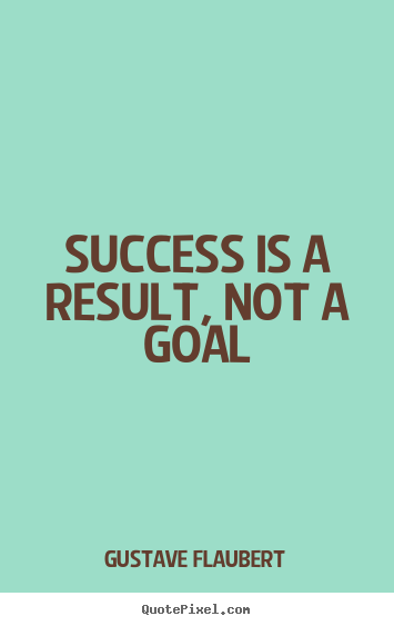 Create graphic picture quotes about success - Success is a result, not a goal