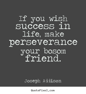 Sayings about success - If you wish success in life, make perseverance..