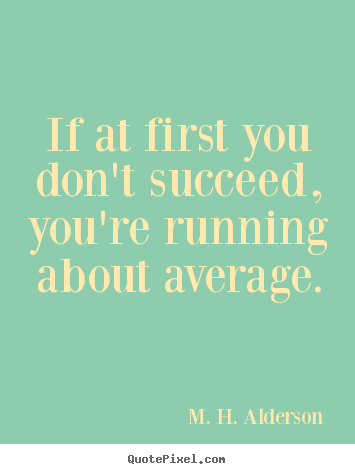 Sayings about success - If at first you don't succeed, you're running about..