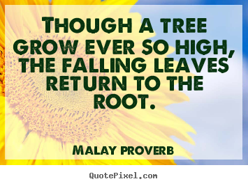 Make custom picture quotes about success - Though a tree grow ever so high, the falling leaves..