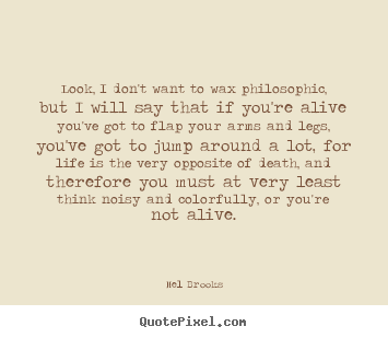 Success sayings - Look, i don't want to wax philosophic, but i will..