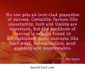 How to make photo quotes about success - No-one gets an iron-clad guarantee of success. certainly,..