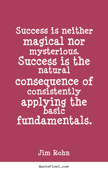 Success is neither magical nor mysterious. success is the.. Jim Rohn  success quotes