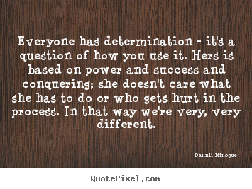 Create graphic picture quotes about success - Everyone has determination - it's a question of how you use it...