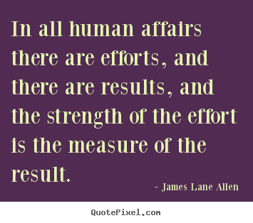 Create custom picture quotes about success - In all human affairs there are efforts, and there are results,..