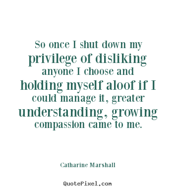 So once i shut down my privilege of disliking.. Catharine Marshall greatest success quotes