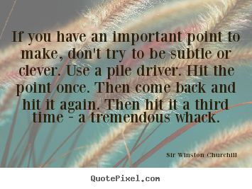 Success quotes - If you have an important point to make,..