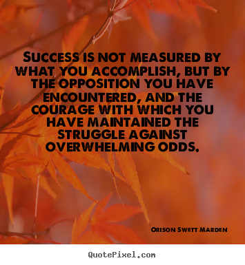Quotes about success - Success is not measured by what you accomplish, but..