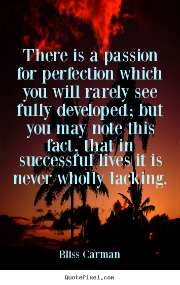 Success quotes - There is a passion for perfection which you will..