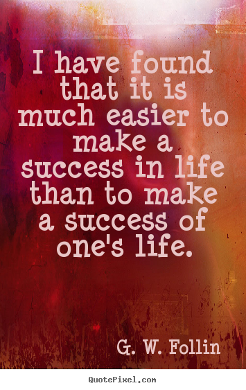 Success quotes - I have found that it is much easier to make..