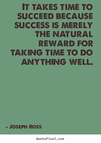 How to make picture quotes about success - It takes time to succeed because success is merely the..