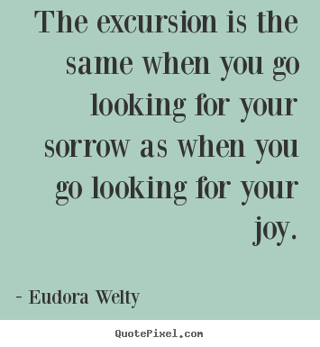Eudora Welty picture quotes - The excursion is the same when you go looking for.. - Success quotes