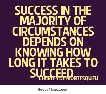 Design your own picture quote about success - Success in the majority of circumstances depends on knowing..