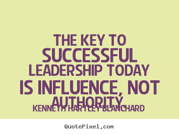 Design custom picture quotes about success - The key to successful leadership today is influence, not authority.