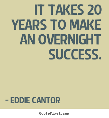 Customize image quote about success - It takes 20 years to make an overnight success.
