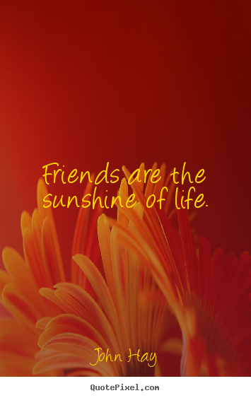 How to design poster quotes about friendship - Friends are the sunshine of life.