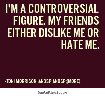 Quote about friendship - I'm a controversial figure. my friends either dislike me or..