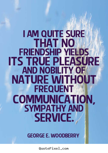 Friendship quote - I am quite sure that no friendship yields its..