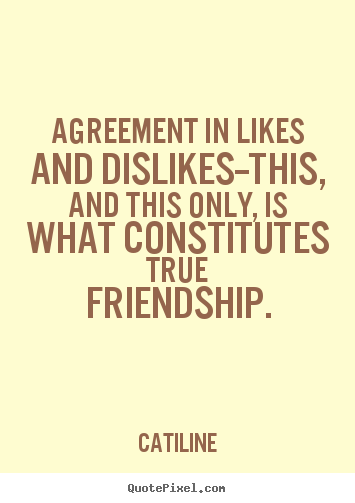 Make custom photo quotes about friendship - Agreement in likes and dislikes--this, and this only,..