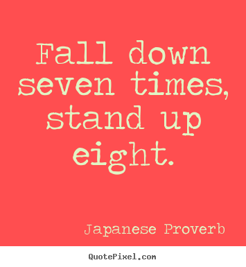 How to make picture quotes about inspirational - Fall down seven times, stand up eight.