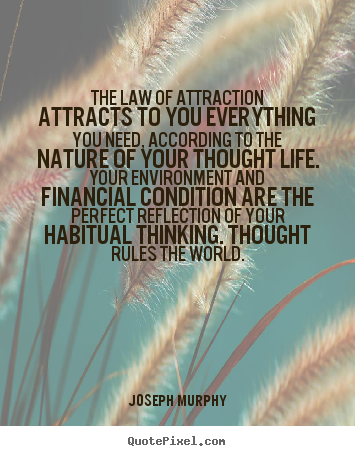 Customize image quotes about inspirational - The law of attraction attracts to you everything you..