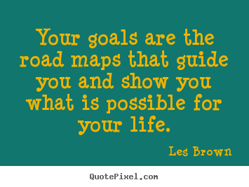 Create graphic picture quotes about inspirational - Your goals are the road maps that guide..