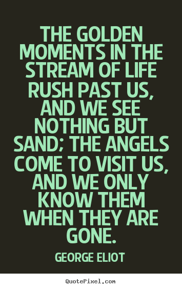 Quotes about life - The golden moments in the stream of life rush past us, and..