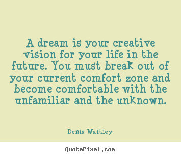 Quote about life - A dream is your creative vision for your life in the future. you must..
