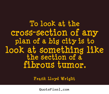 Quotes about life - To look at the cross-section of any plan of a big city is to look at..