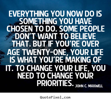 John C. Maxwell picture quotes - Everything you now do is something you have chosen to do. some.. - Life quotes