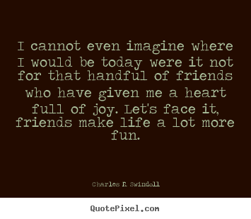 I cannot even imagine where i would be today were.. Charles R. Swindoll  life quotes