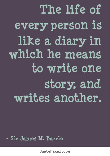 Create custom photo sayings about life - The life of every person is like a diary in which he means..