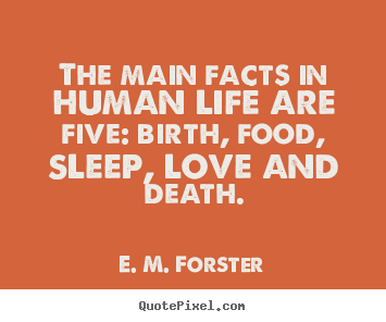 Quote about life - The main facts in human life are five: birth,..