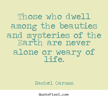 Those who dwell among the beauties and mysteries.. Rachel Carson  life quotes