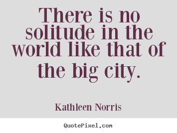 Life quotes - There is no solitude in the world like that..
