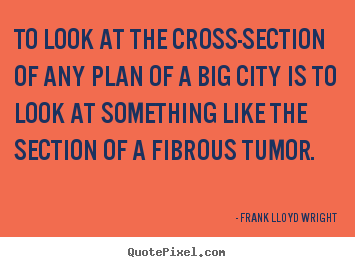 Quotes about life - To look at the cross-section of any plan of a big city is to look at..