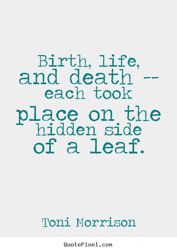 Quotes about life - Birth, life, and death -- each took place on the hidden side..