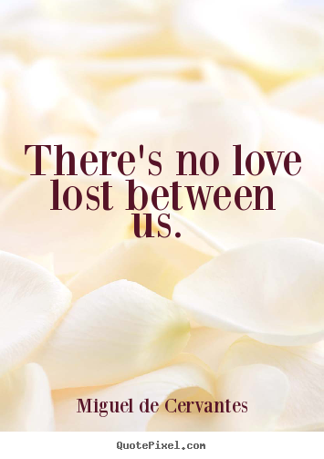 Love quotes - There's no love lost between us.