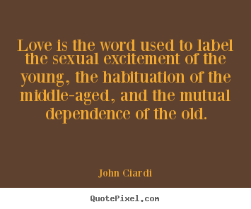 Design picture quotes about love - Love is the word used to label the sexual excitement..