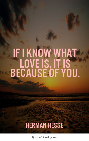 Quotes about love - If i know what love is, it is because of you.
