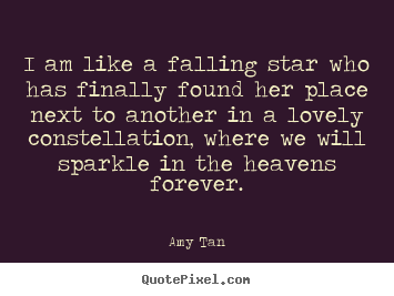 Love quotes - I am like a falling star who has finally found..