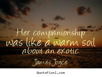Sayings about love - Her companionship was like a warm soil about an..